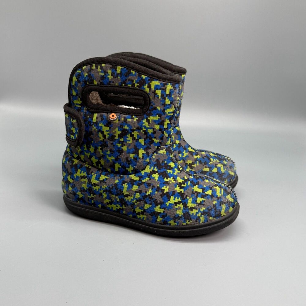Bogs Baby Bogs II Digital Maze Kid's 10 Multicolor Pull-On Waterproof Rain Boots